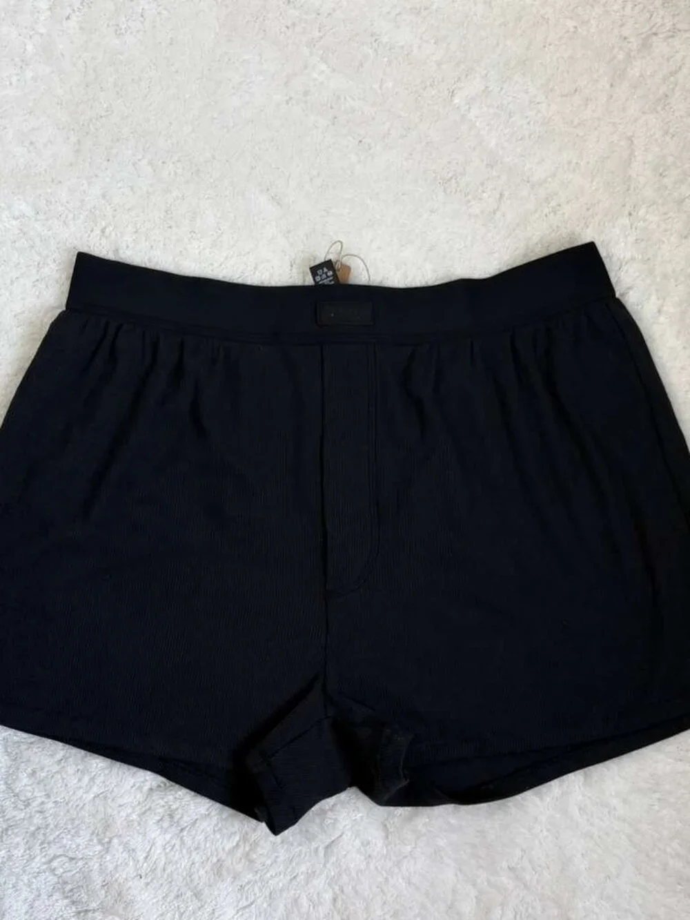 🖤 SKIMS Cotton Rib Loose Boxer | Soot | M | NWT ✨